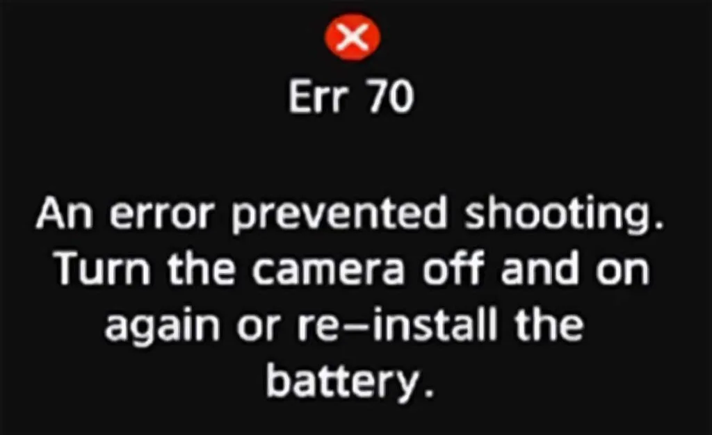 Canon Err 70 & Godox