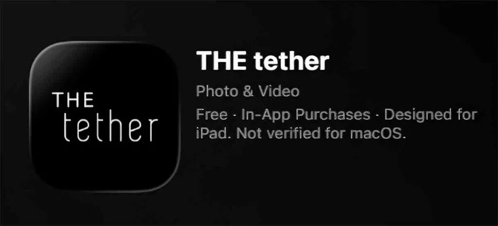 Шапка приложения THE tether
