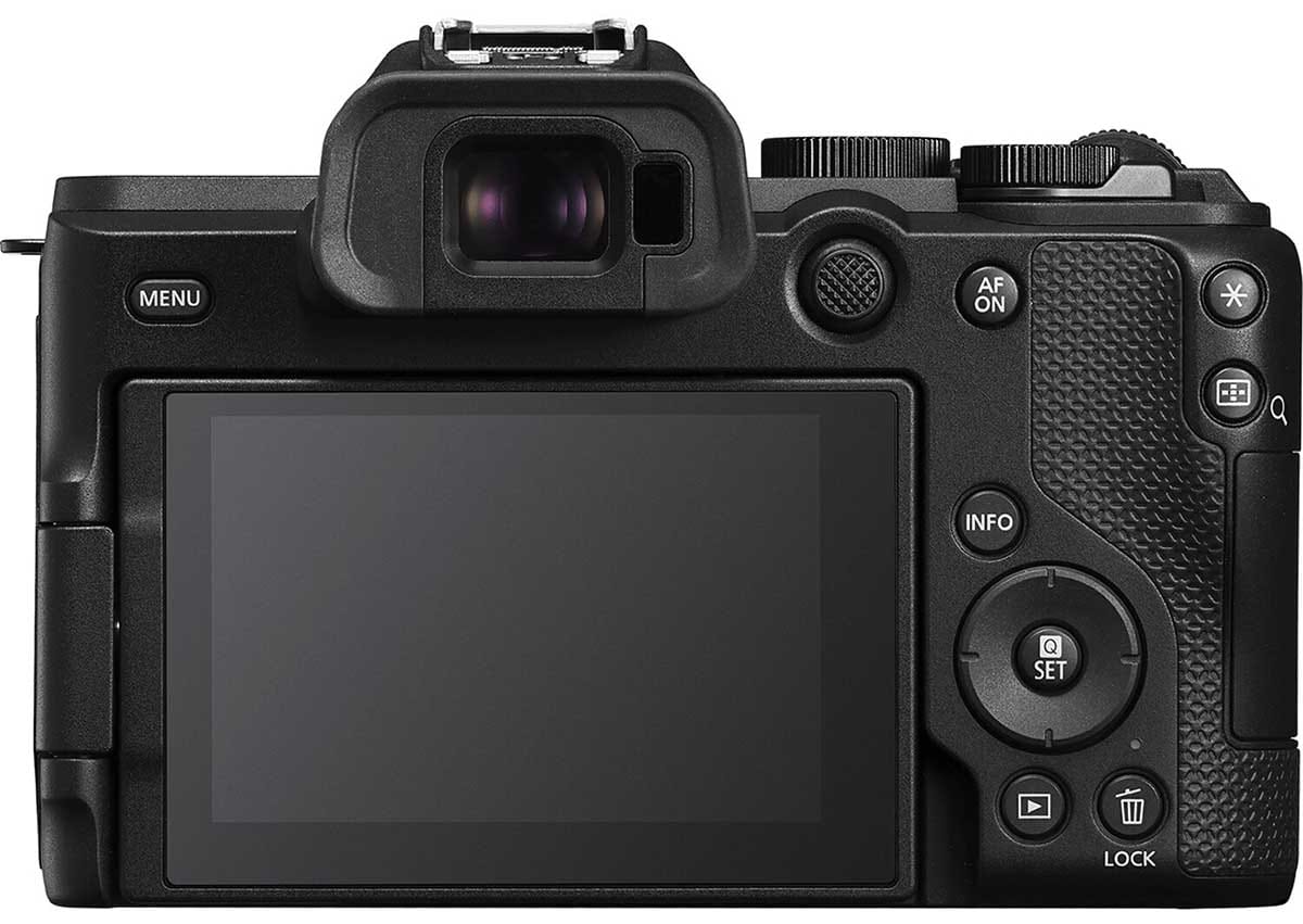 Canon EOS R8 Mark II, вигляд ззаду: екран, електронний видошукач та органи керування.
